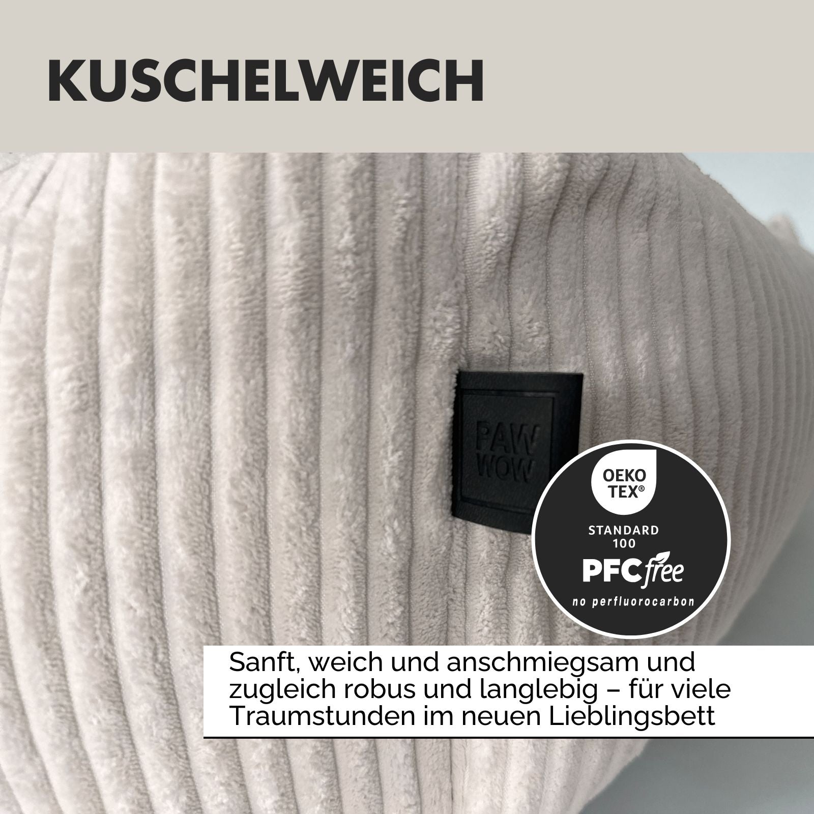 Hundebett ANTON Cord Beige