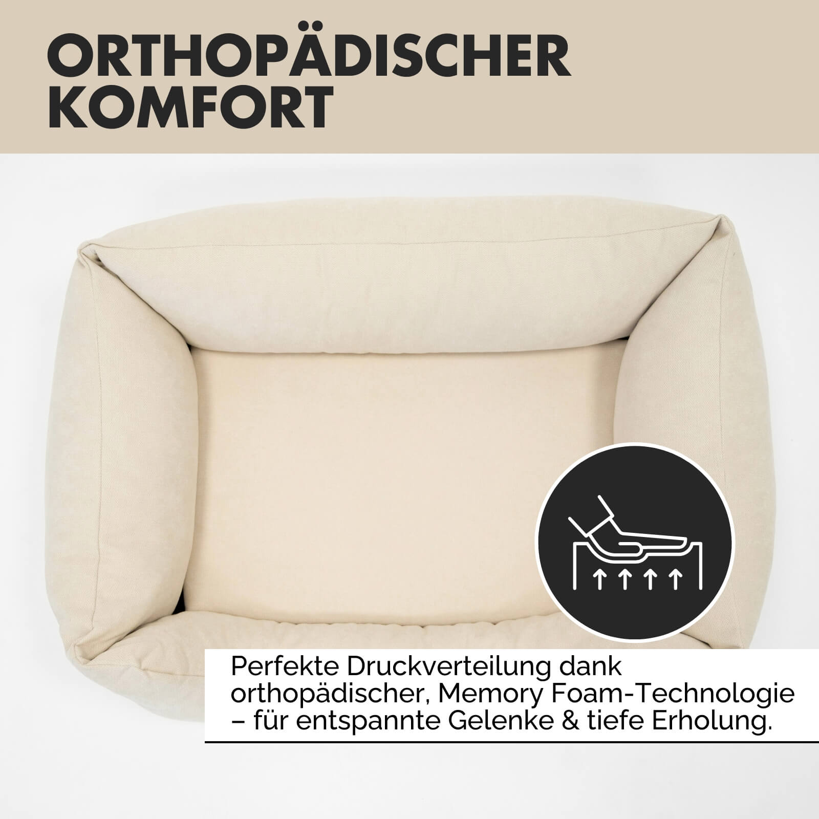 Hundebett EMMA Beige - paw-wow